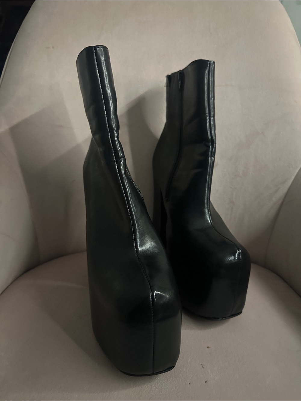Jeffrey Campbell Black High Platform Ankle Boots